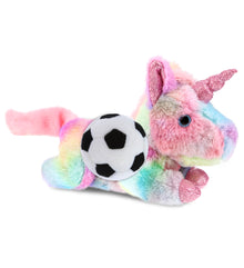 COTTON CANDY PLUSH - SUNDAY RAINBOW UNICORN WITH SOCCER PLUSH