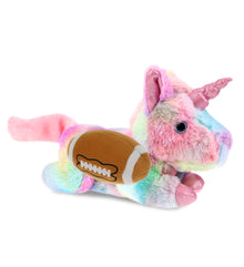 COTTON CANDY PLUSH - SUNDAY RAINBOW UNICORN WITH FOOTBALL PLUSH