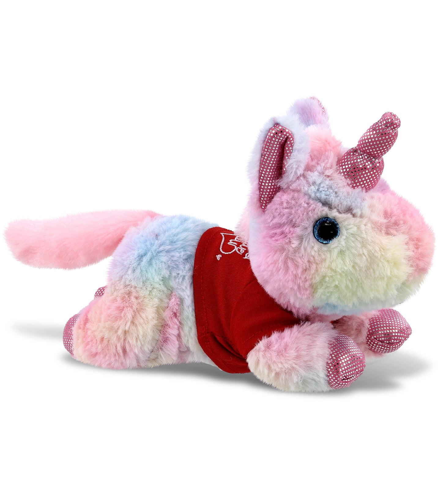 PLUSH I LOVE YOU RED SHIRT- COTTON CANDY PLUSH - SUNDAY RAINBOW UNICORN