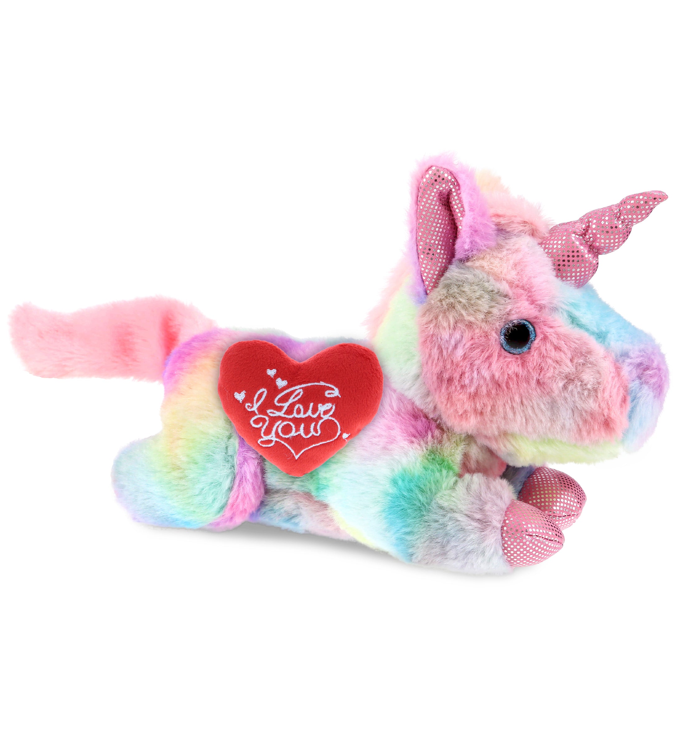 PLUSH I LOVE YOU RED HEART - COTTON CANDY PLUSH - SUNDAY RAINBOW UNICORN