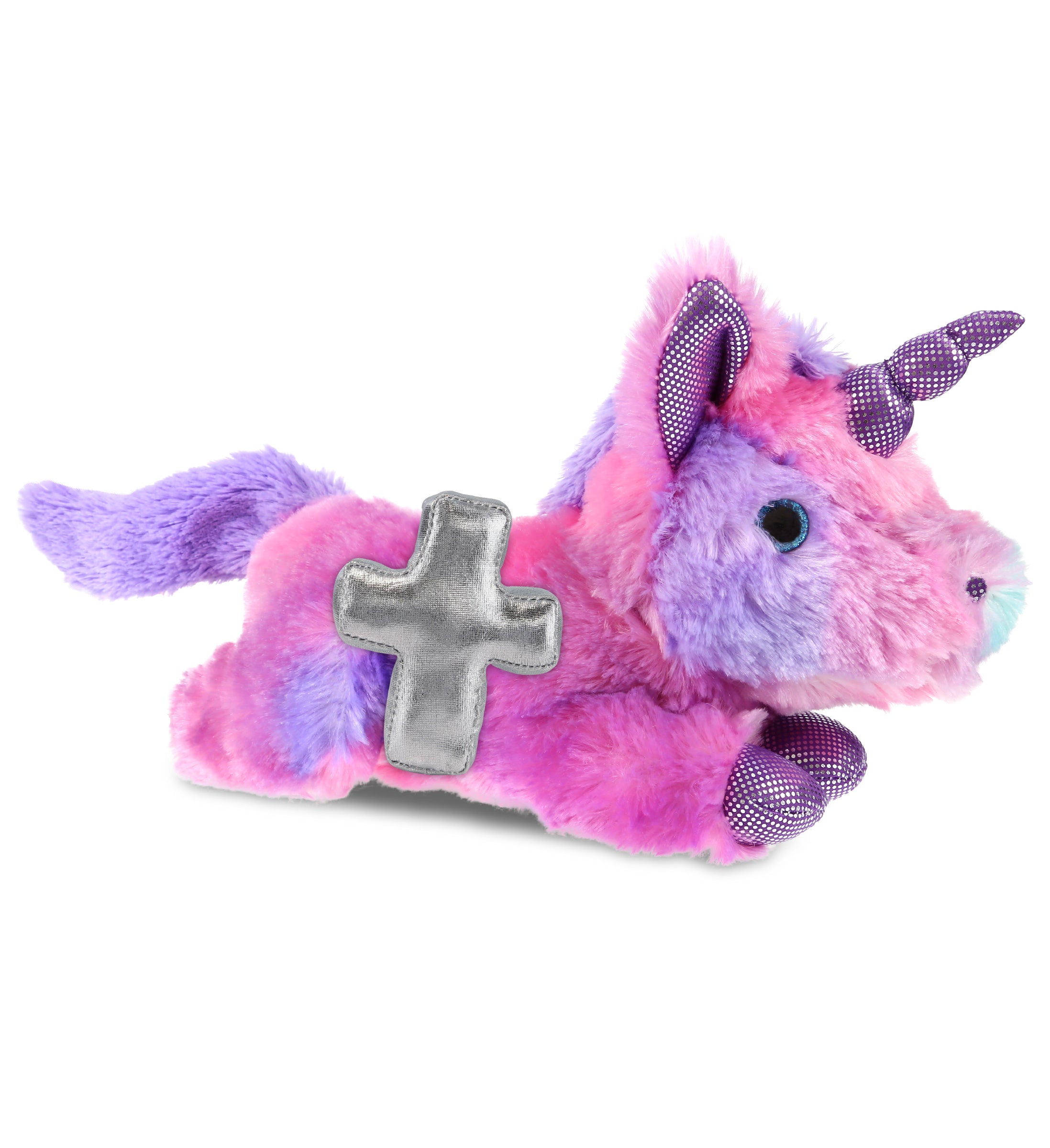 PLUSH CROSS - COTTON CANDY PLUSH - MONDAY PINK UNICORN