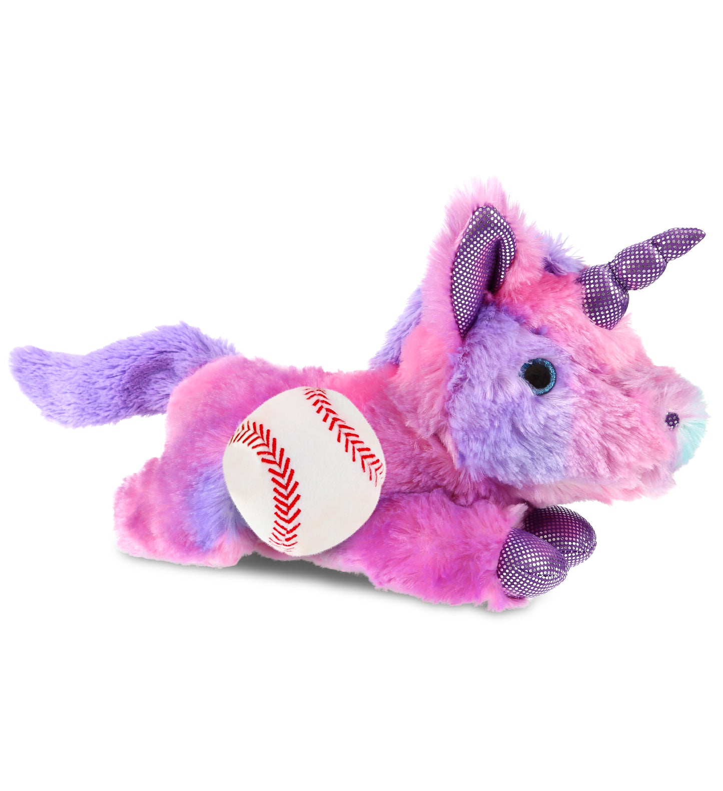PLUSH BASEBALL - COTTON CANDY PLUSH - MONDAY PINK UNICORN