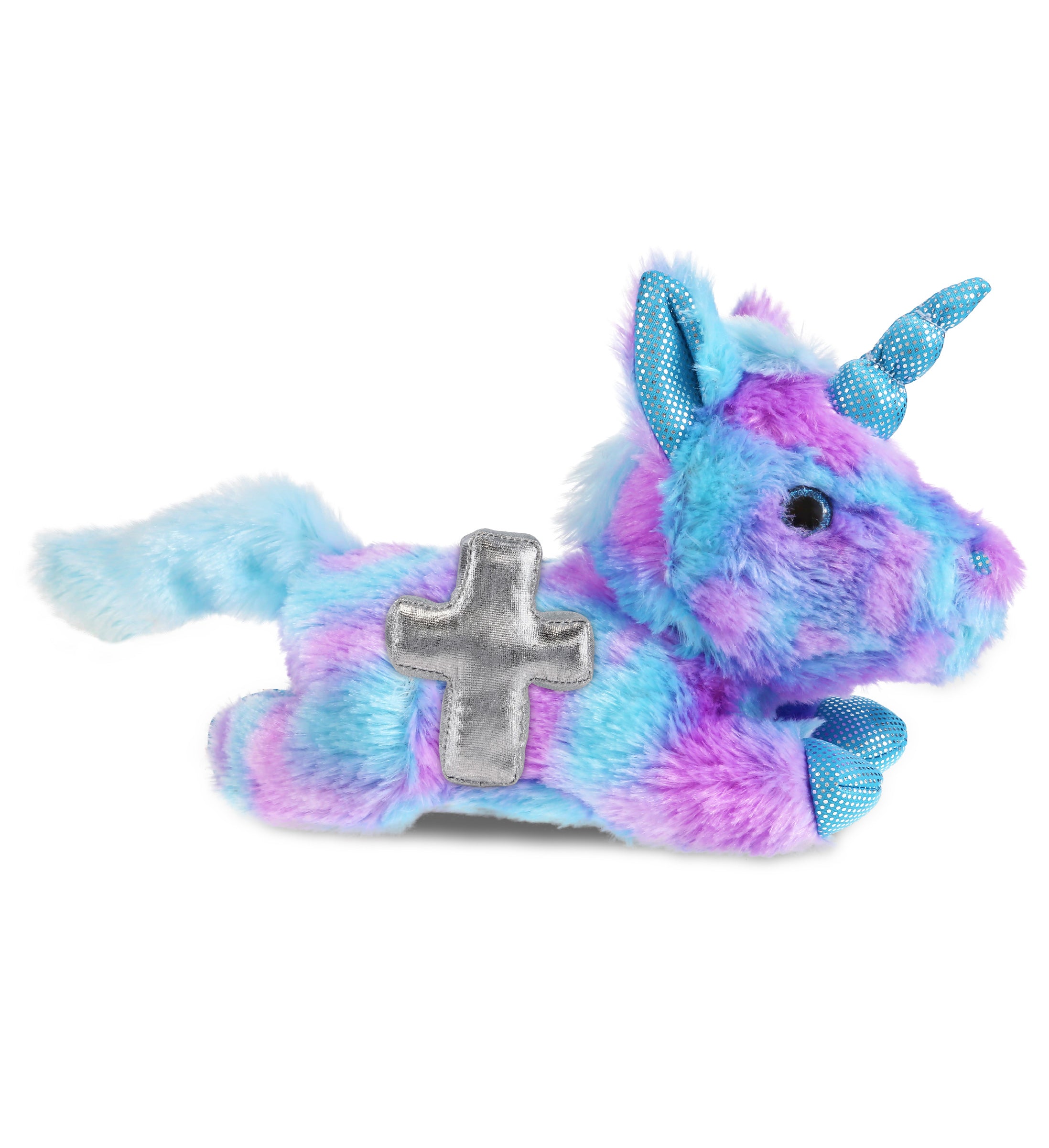 PLUSH CROSS - COTTON CANDY PLUSH - FRIDAY BLUE UNICORN