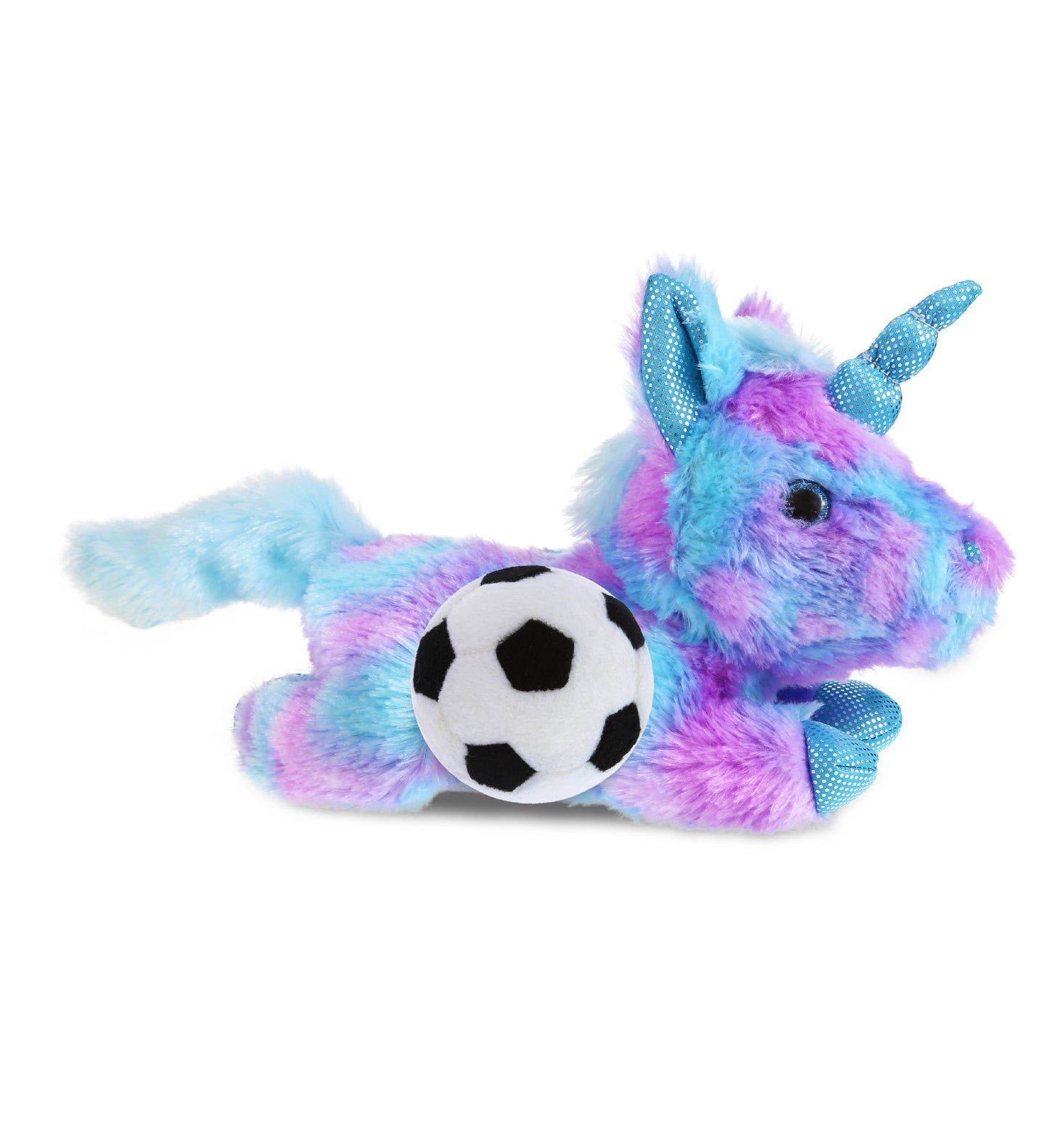 COTTON CANDY PLUSH - FRIDAY BLUE UNICORN WITH SOCCER PLUSH