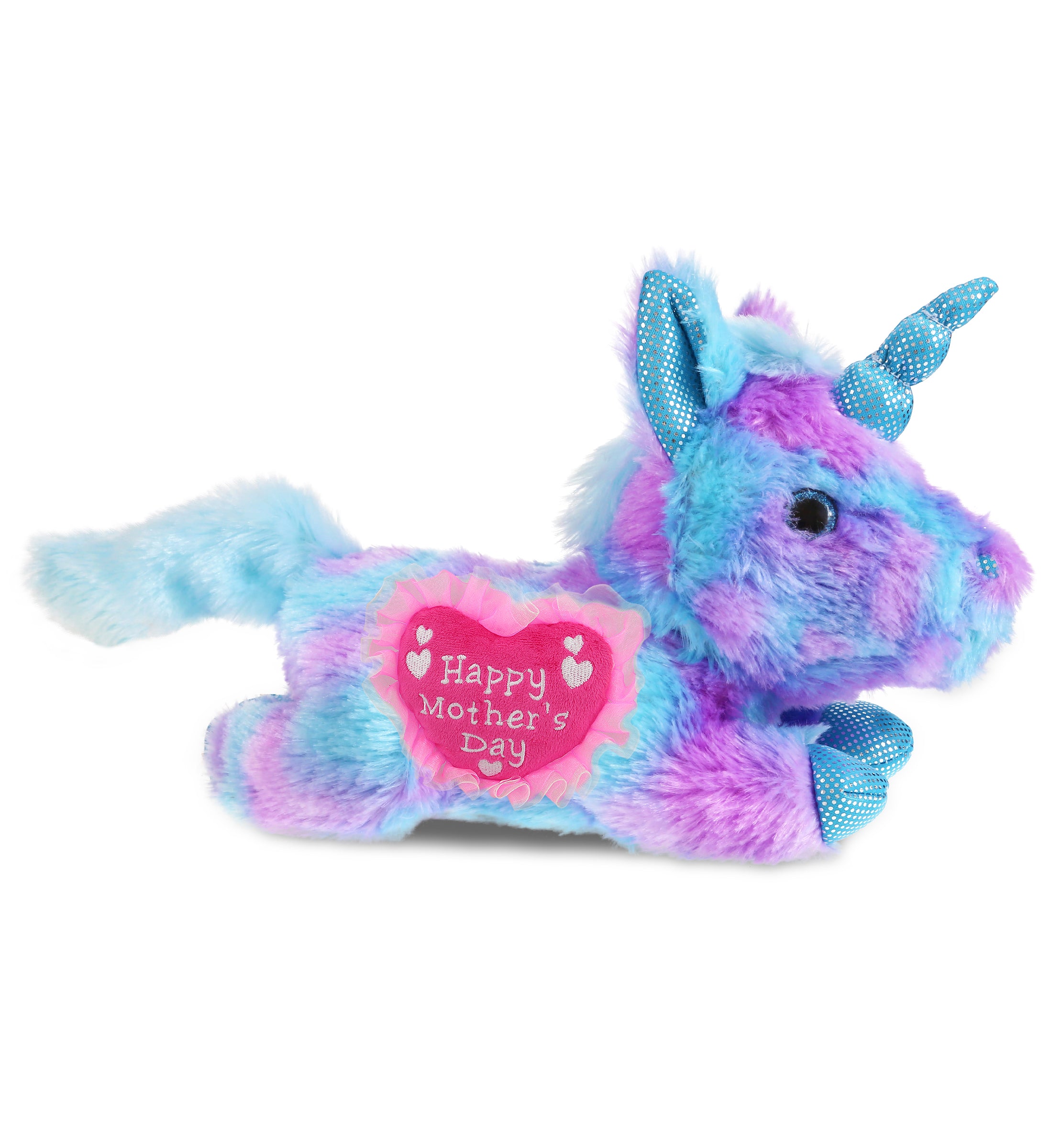 PLUSH MOTHERS DAY HEART - COTTON CANDY PLUSH - FRIDAY BLUE UNICORN