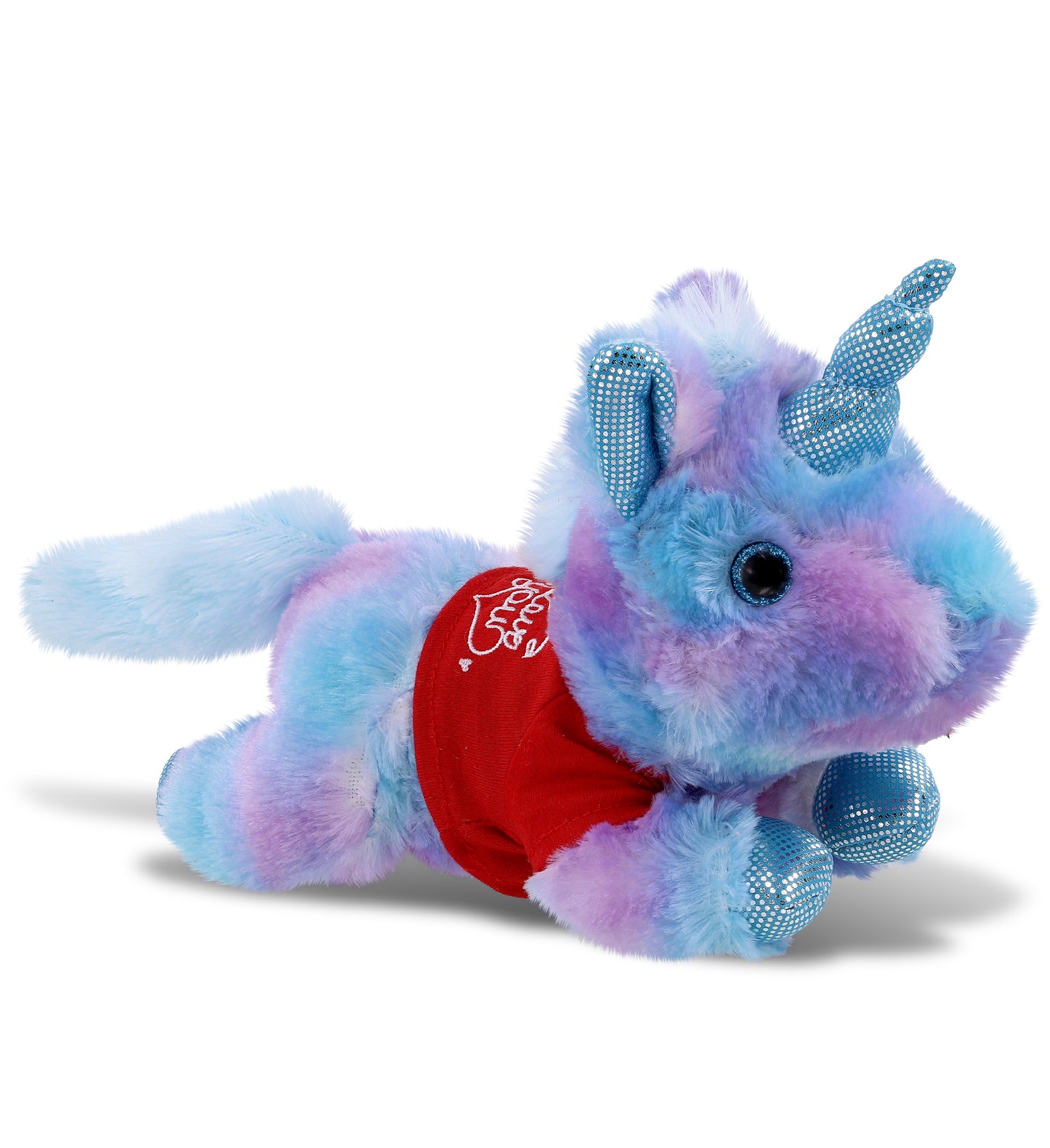 PLUSH I LOVE YOU RED SHIRT- COTTON CANDY PLUSH - FRIDAY BLUE UNICORN
