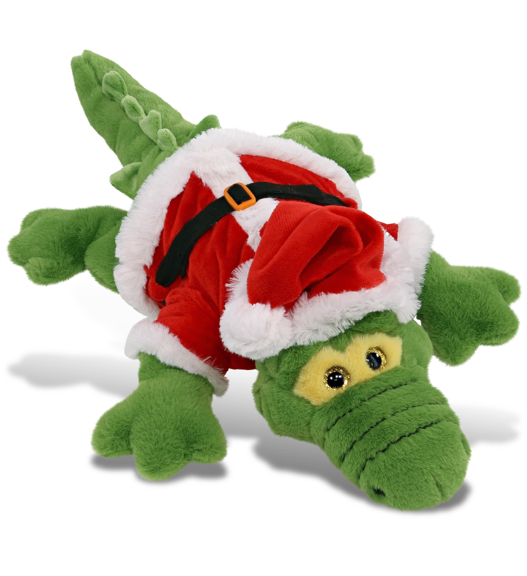 PLUSH SANTA - SUPER-SOFT PLUSH - GREEN ALLIGATOR LARGE 17"