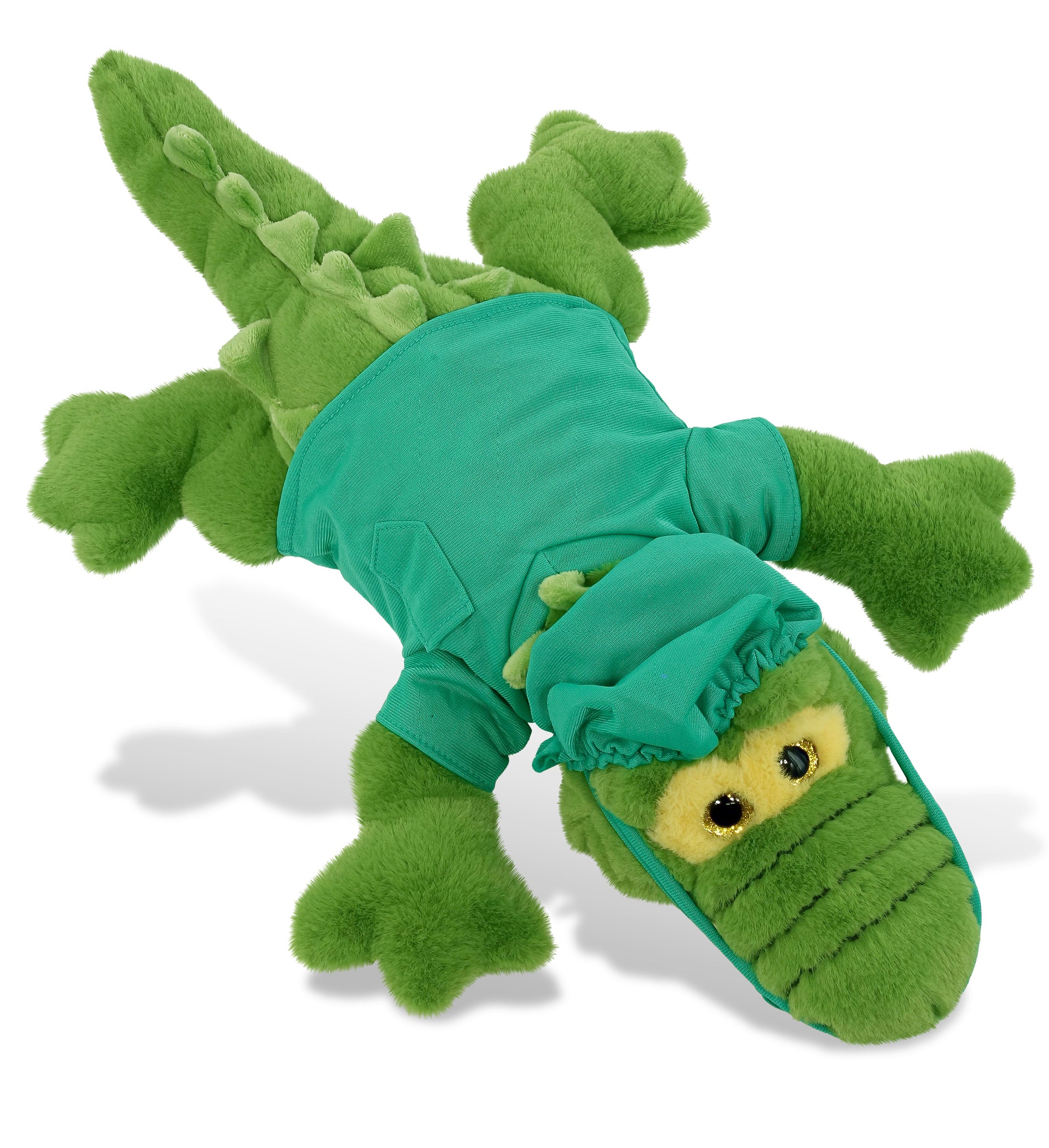 PLUSH DOCTOR - SUPER-SOFT PLUSH - GREEN ALLIGATOR LARGE 17"