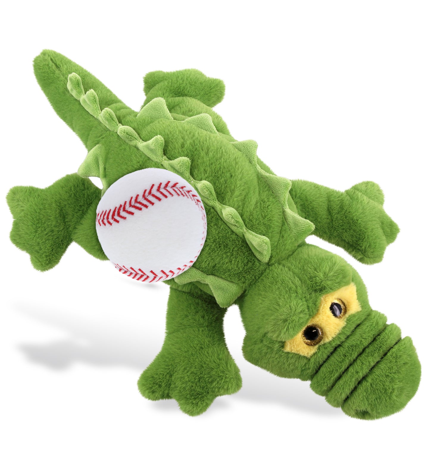 PLUSH BASEBALL - SUPER-SOFT PLUSH - GREEN ALLIGATOR LARGE 17"