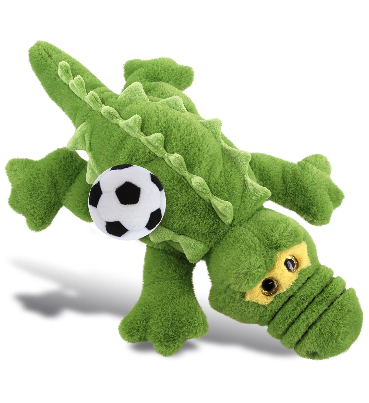 SUPER-SOFT PLUSH - GREEN ALLIGATOR LARGE 17" WITH SOCCER PLUSH