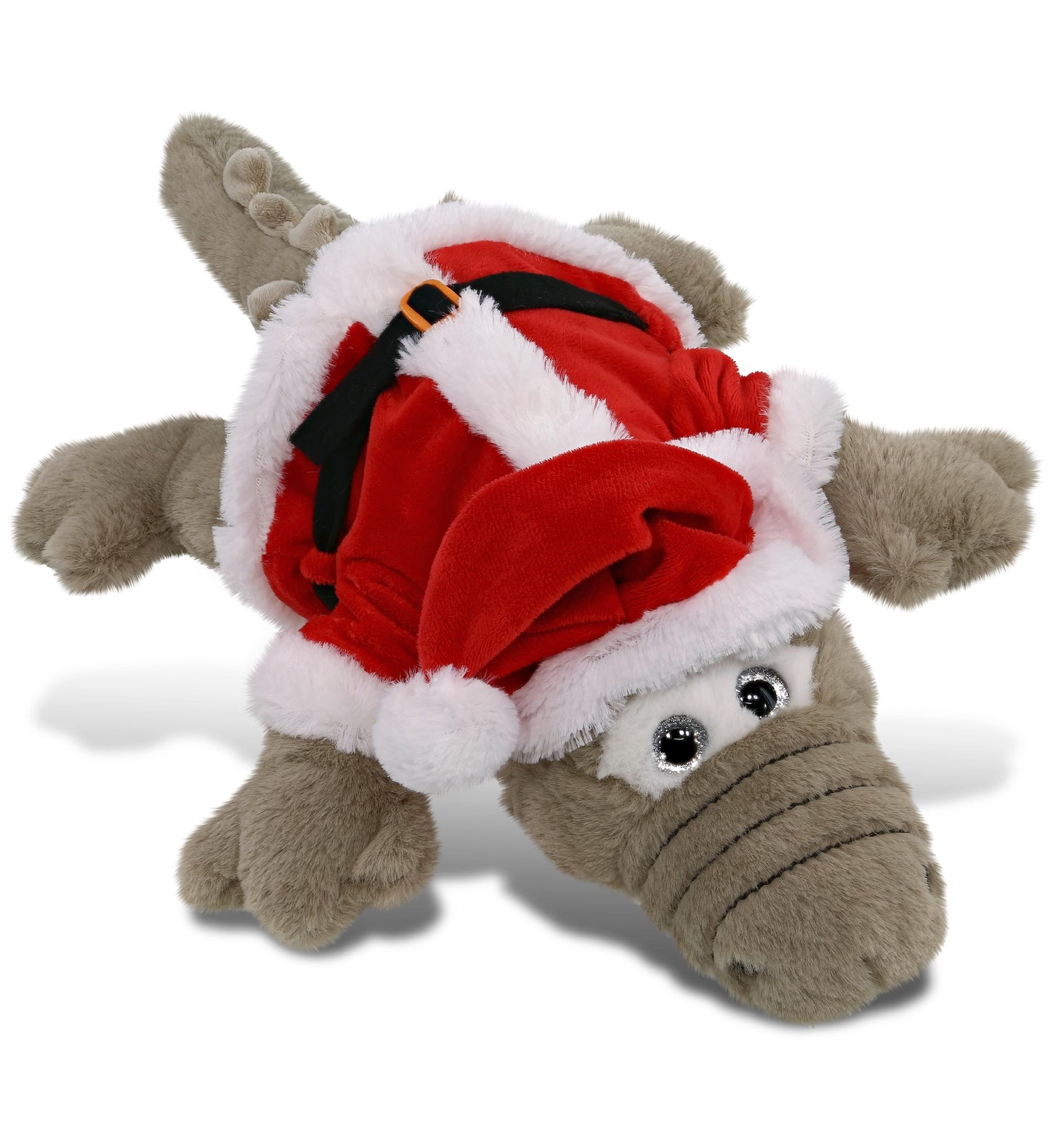 PLUSH SANTA - SUPER-SOFT PLUSH - GREY ALLIGATOR LARGE 17"