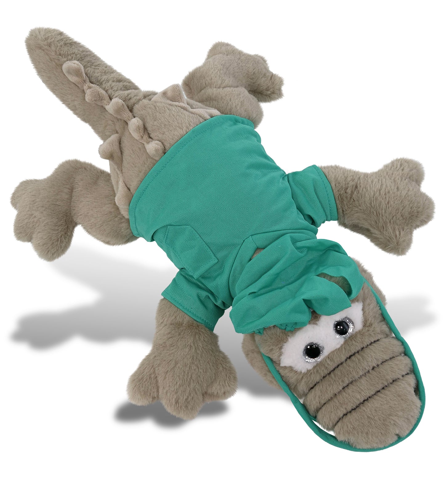 PLUSH DOCTOR - SUPER-SOFT PLUSH - GREY ALLIGATOR LARGE 17"