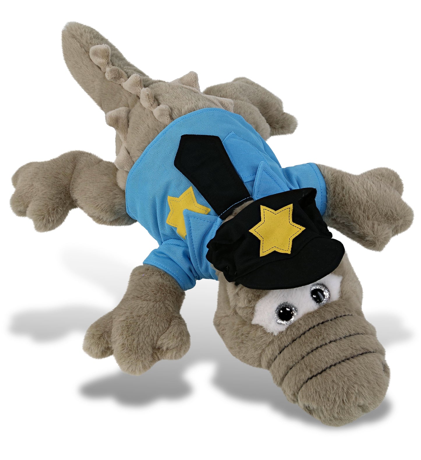 PLUSH POLICE - SUPER-SOFT PLUSH - GREY ALLIGATOR LARGE 17"