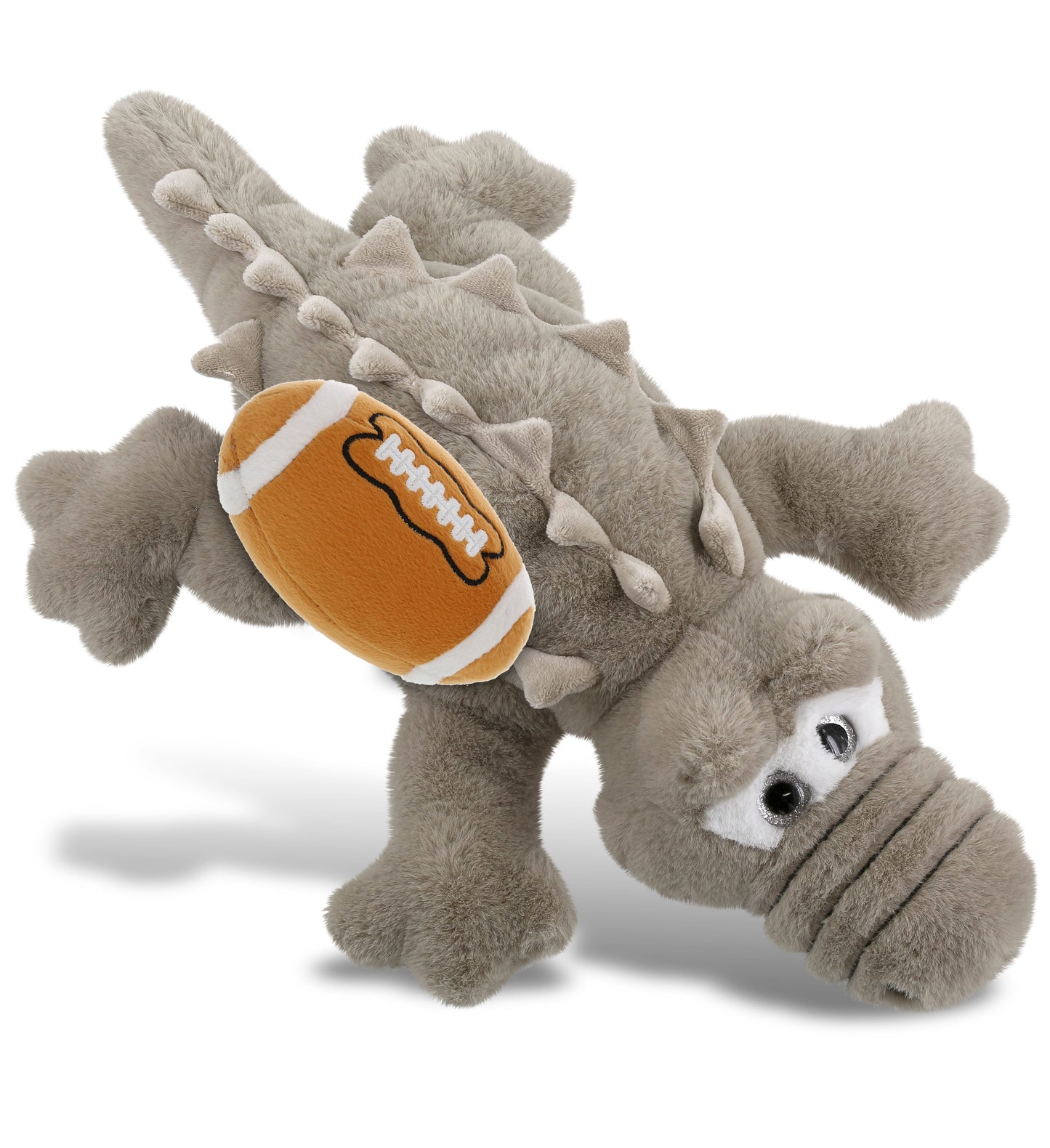 SUPER-SOFT PLUSH - GREY ALLIGATOR LARGE 17" WITH FOOTBALL PLUSH