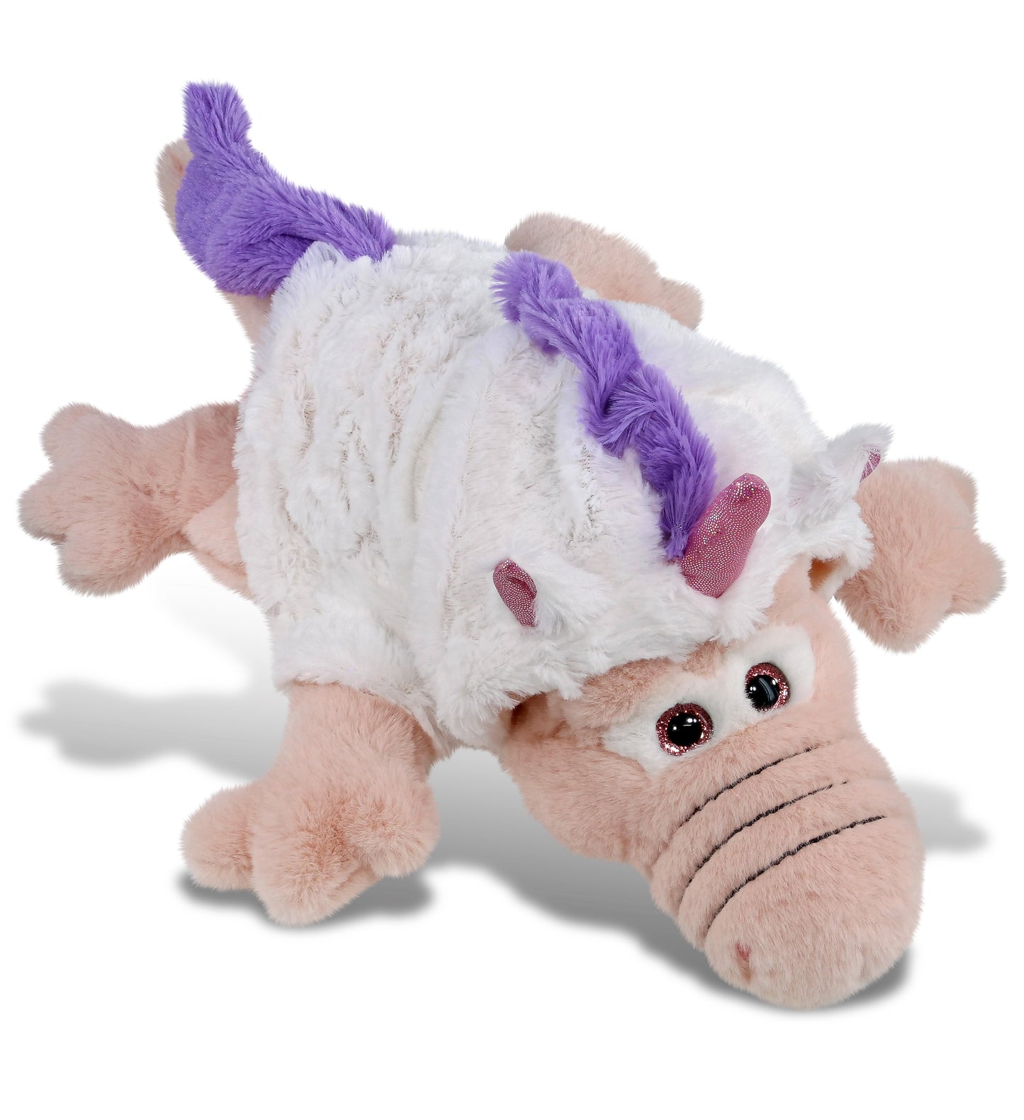 PLUSH UNICORN - SUPER-SOFT PLUSH - PINK ALLIGATOR LARGE 17"