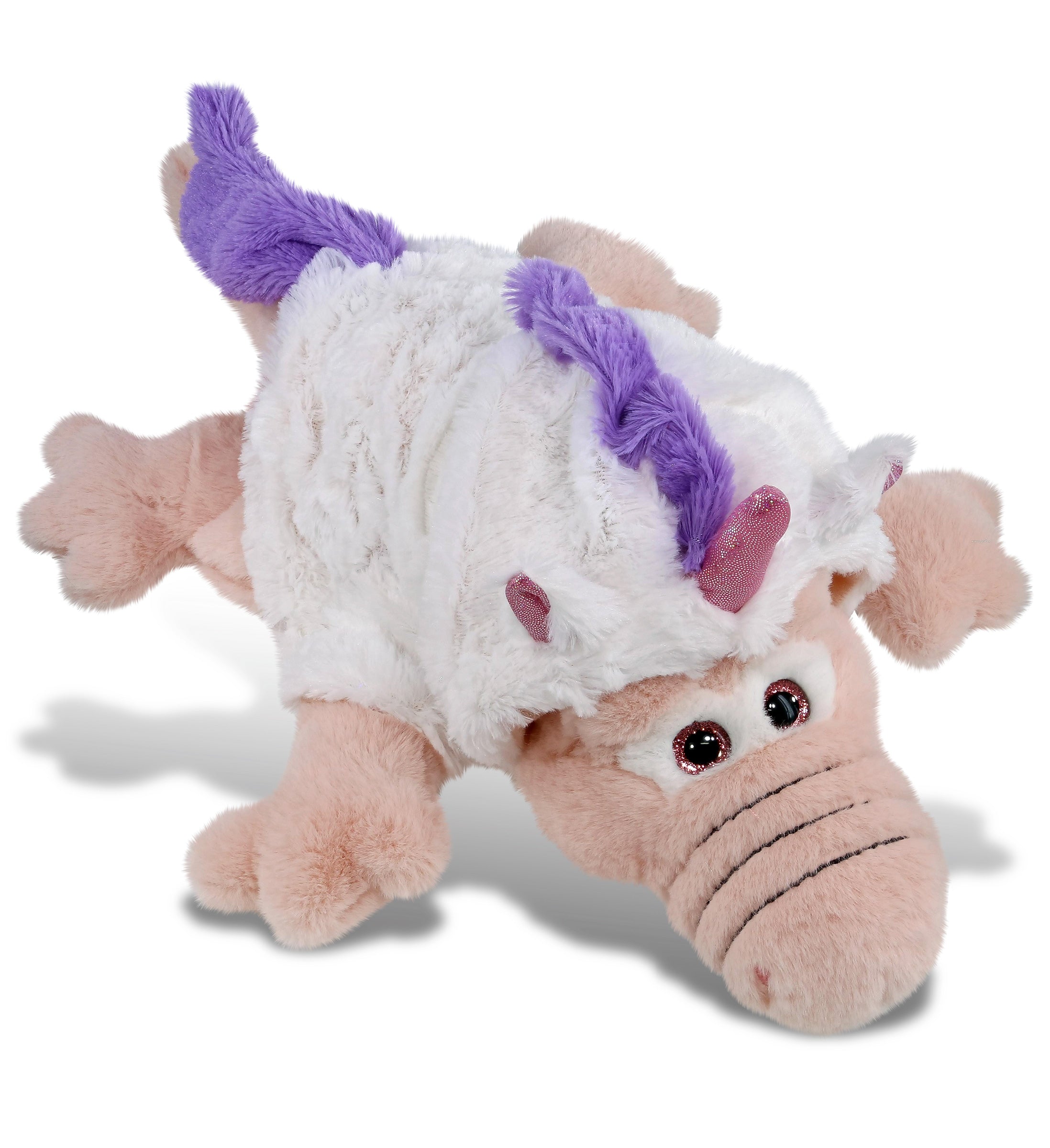 PLUSH UNICORN - SUPER-SOFT PLUSH - PINK ALLIGATOR LARGE 17"