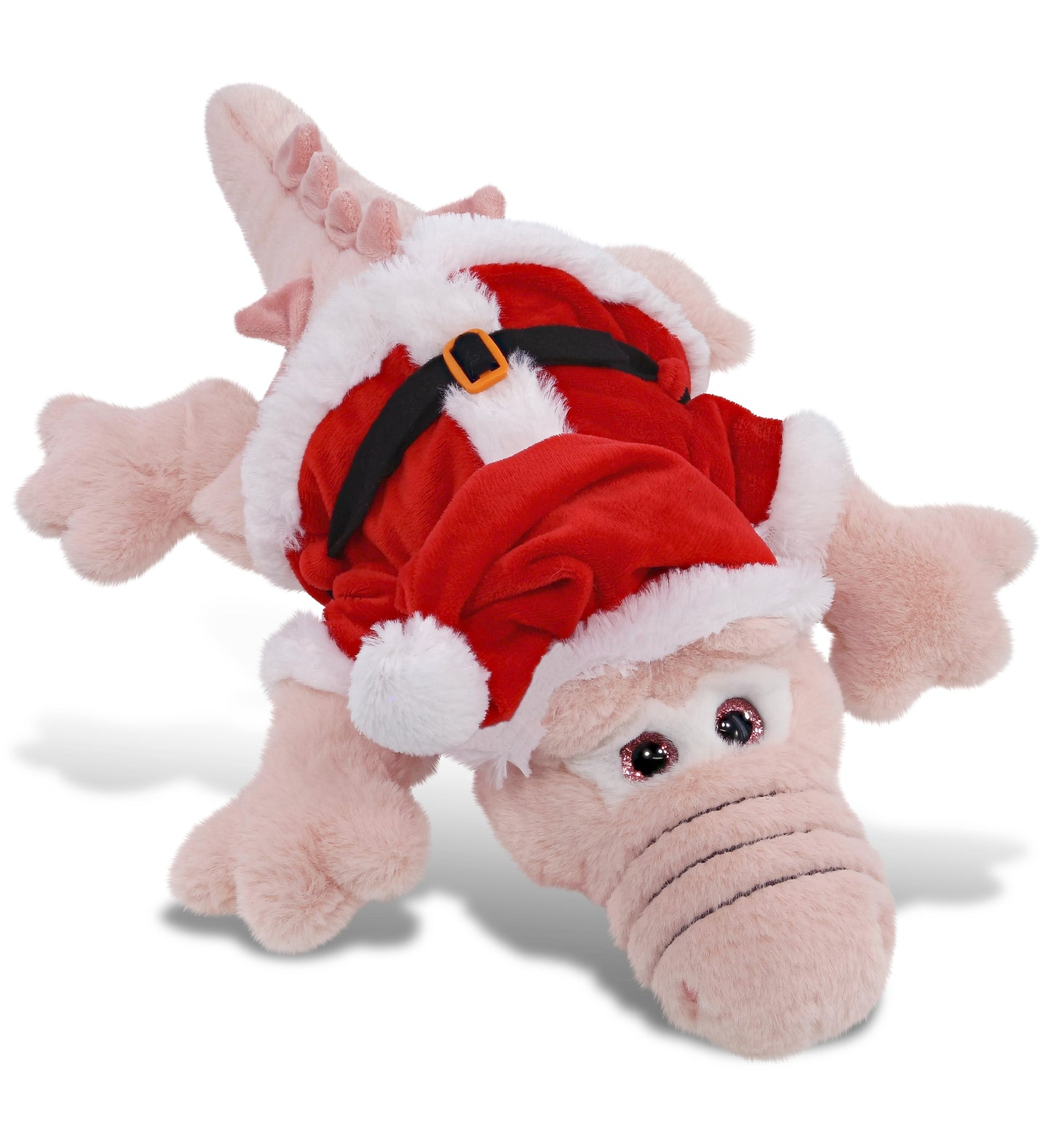 PLUSH SANTA - SUPER-SOFT PLUSH - PINK ALLIGATOR LARGE 17"