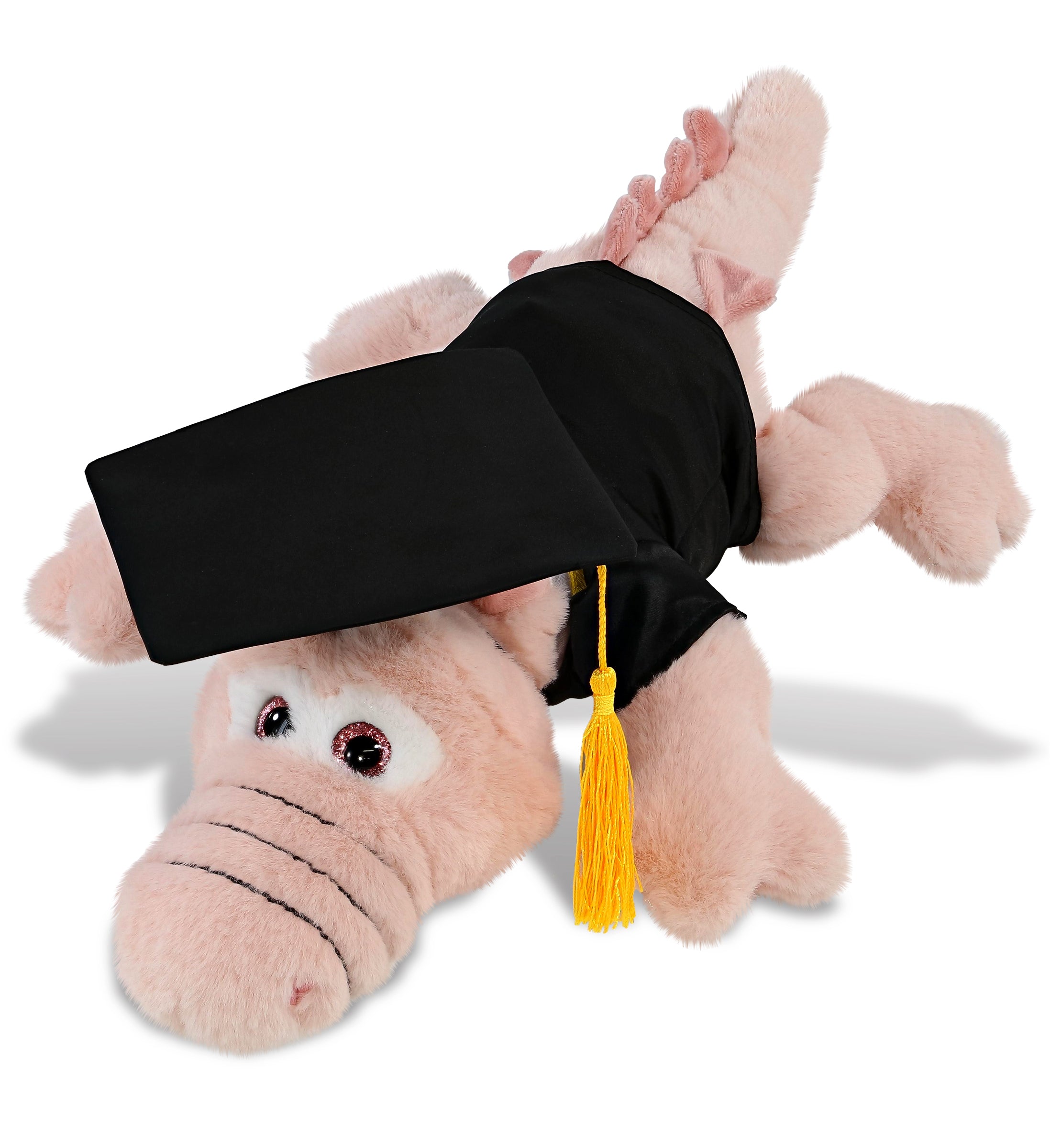 PLUSH GRADUATION - SUPER-SOFT PLUSH - PINK ALLIGATOR LARGE 17"