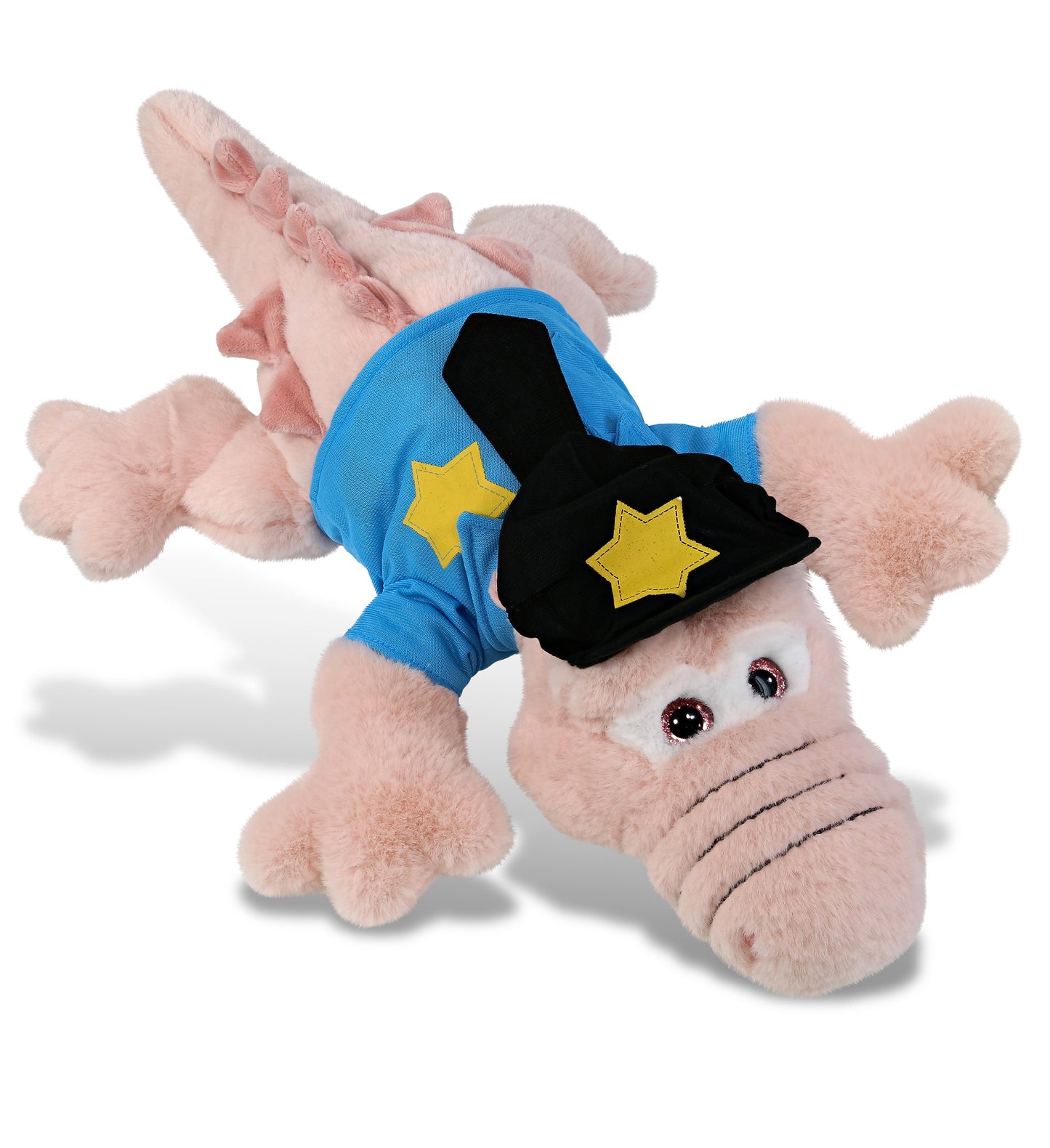 PLUSH POLICE - SUPER-SOFT PLUSH - PINK ALLIGATOR LARGE 17"