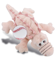 PLUSH BASEBALL - SUPER-SOFT PLUSH - PINK ALLIGATOR LARGE 17"