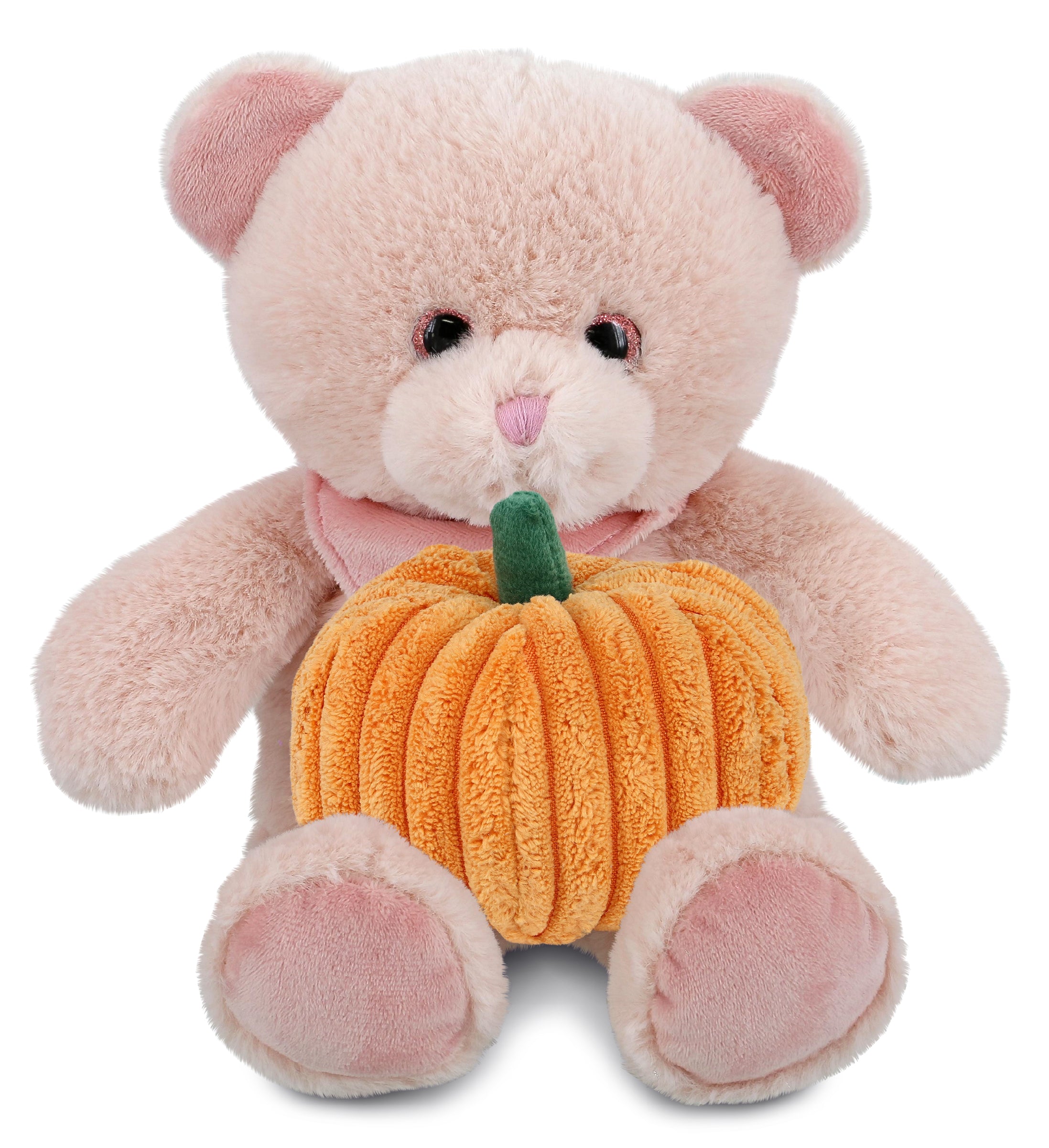 PLUSH PUMPKIN - SUPER-SOFT PLUSH - BABY PINK BEAR 8"