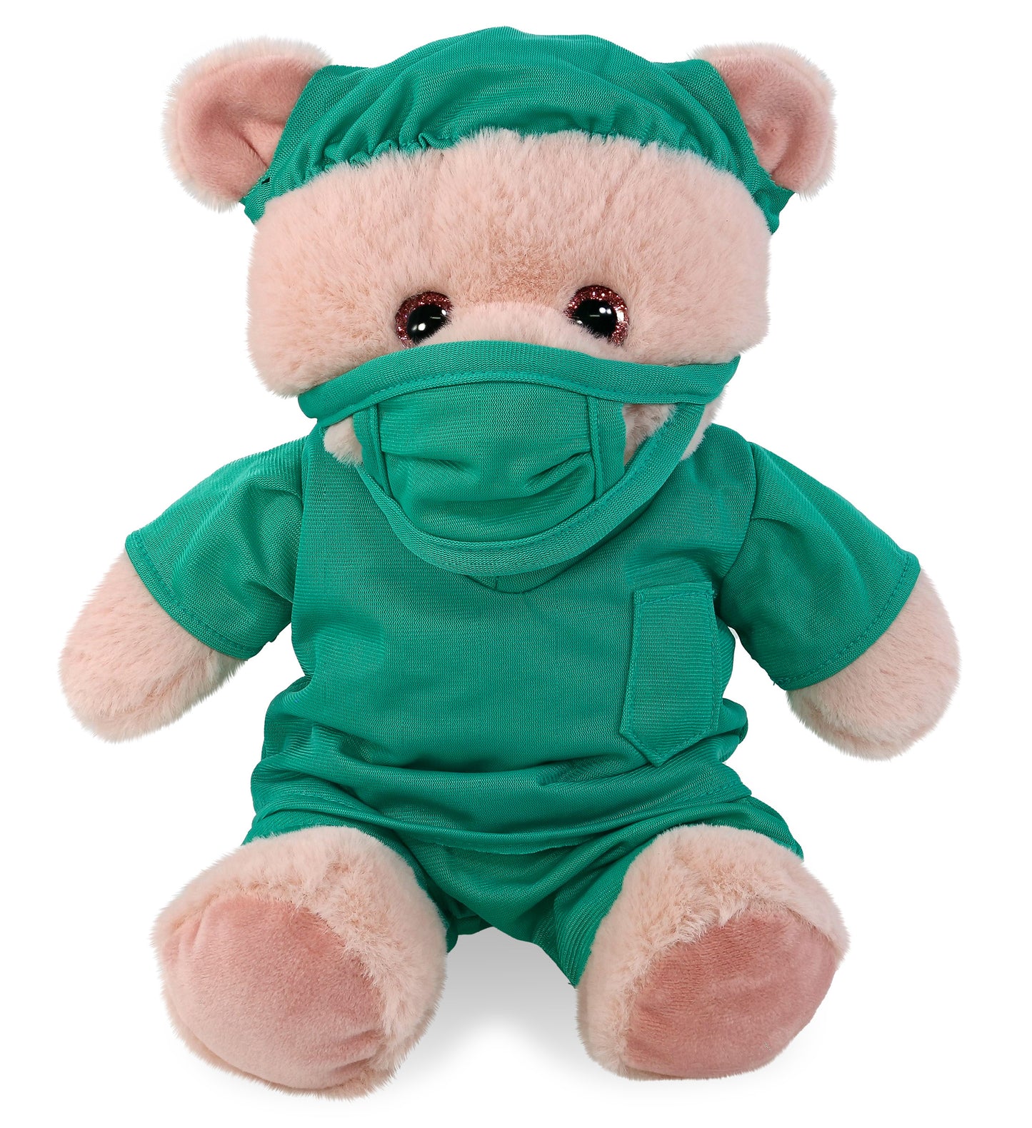 PLUSH DOCTOR - SUPER-SOFT PLUSH - BABY PINK BEAR 8"