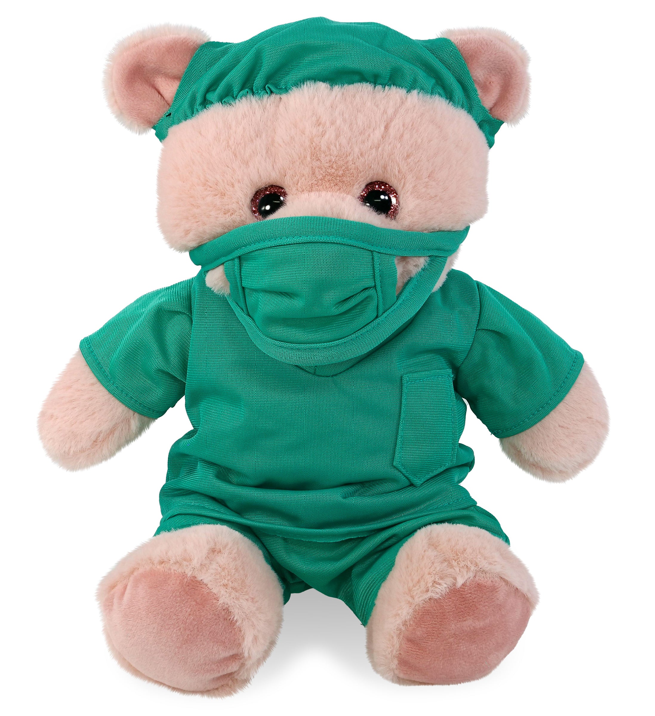 PLUSH DOCTOR - SUPER-SOFT PLUSH - BABY PINK BEAR 8"
