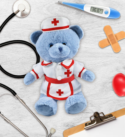SUPER-SOFT PLUSH - BABY BLUE BEAR 8" NURSE