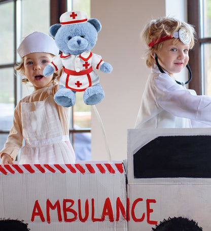 SUPER-SOFT PLUSH - BABY BLUE BEAR 8" NURSE