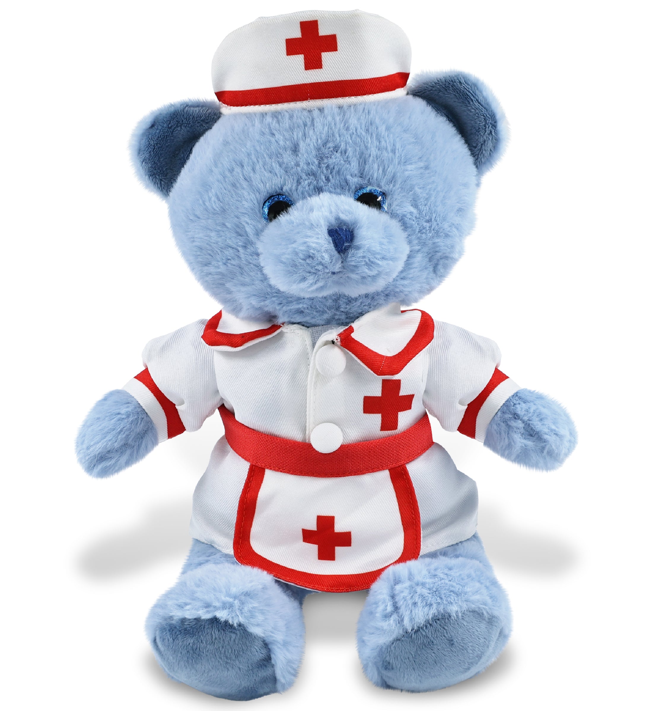 SUPER-SOFT PLUSH - BABY BLUE BEAR 8" NURSE