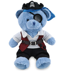 SUPER-SOFT PLUSH - BABY BLUE BEAR 8" PIRATE DRESS UP