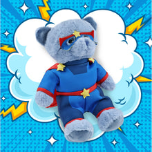 SUPER-SOFT PLUSH - BABY BLUE BEAR 8" SUPER HERO