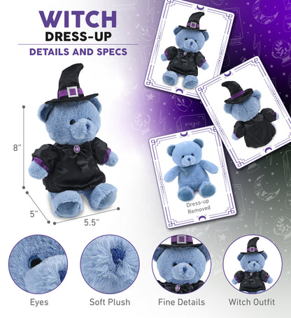 SUPER-SOFT PLUSH - BABY BLUE BEAR 8" WITCH DRESS UP