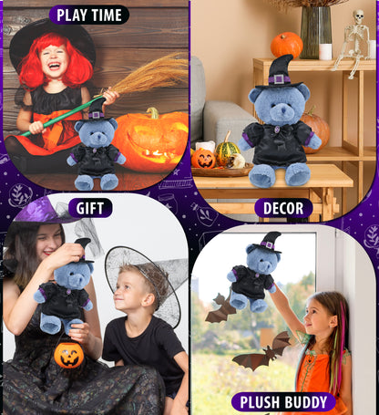 SUPER-SOFT PLUSH - BABY BLUE BEAR 8" WITCH DRESS UP