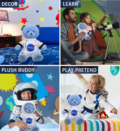PLUSH ASTRONAUT - SUPER-SOFT PLUSH - BABY BLUE BEAR 8"