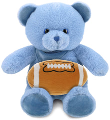 SUPER-SOFT PLUSH - BABY BLUE BEAR 8" WITH FOOTBALL PLUSH
