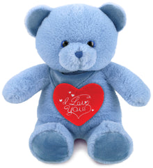 PLUSH I LOVE YOU RED HEART - SUPER-SOFT PLUSH - BABY BLUE BEAR 8"