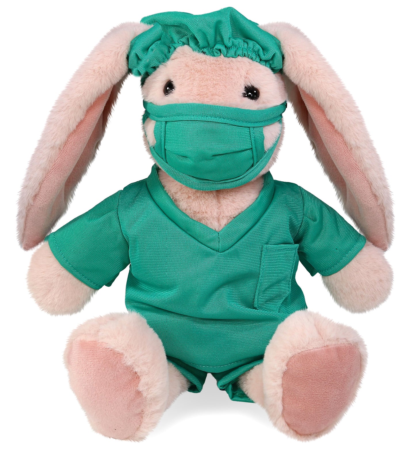 PLUSH DOCTOR - SUPER-SOFT PLUSH - BABY PINK RABBIT 8"