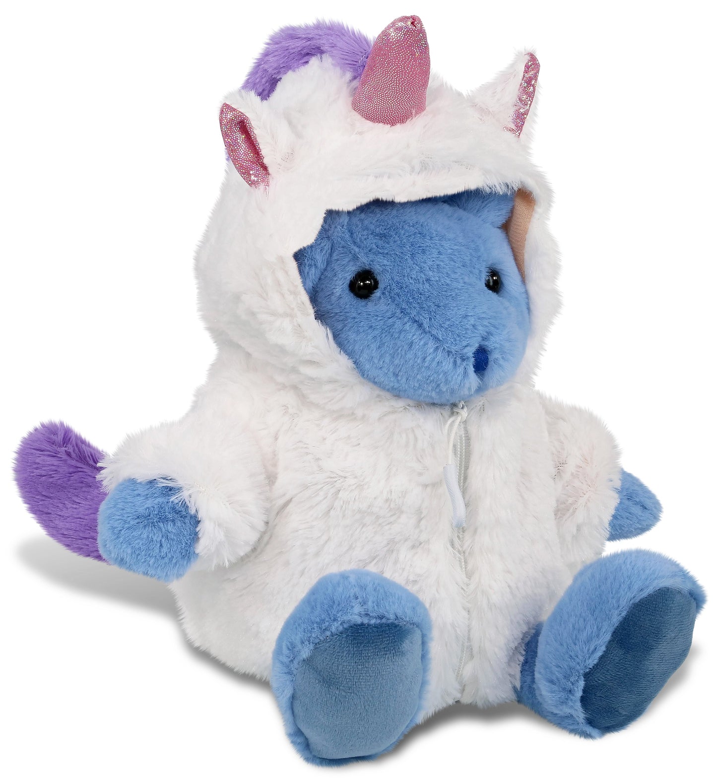 PLUSH UNICORN - SUPER-SOFT PLUSH - BABY BLUE RABBIT 8"