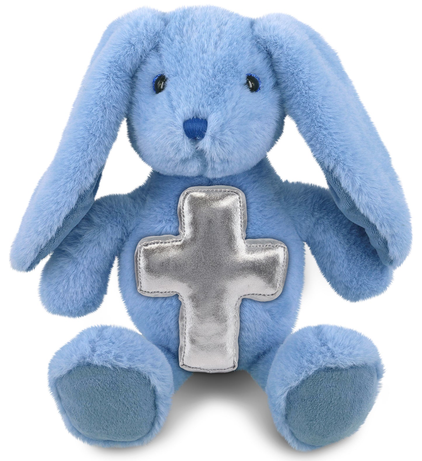 PLUSH CROSS - SUPER-SOFT PLUSH - BABY BLUE RABBIT 8"