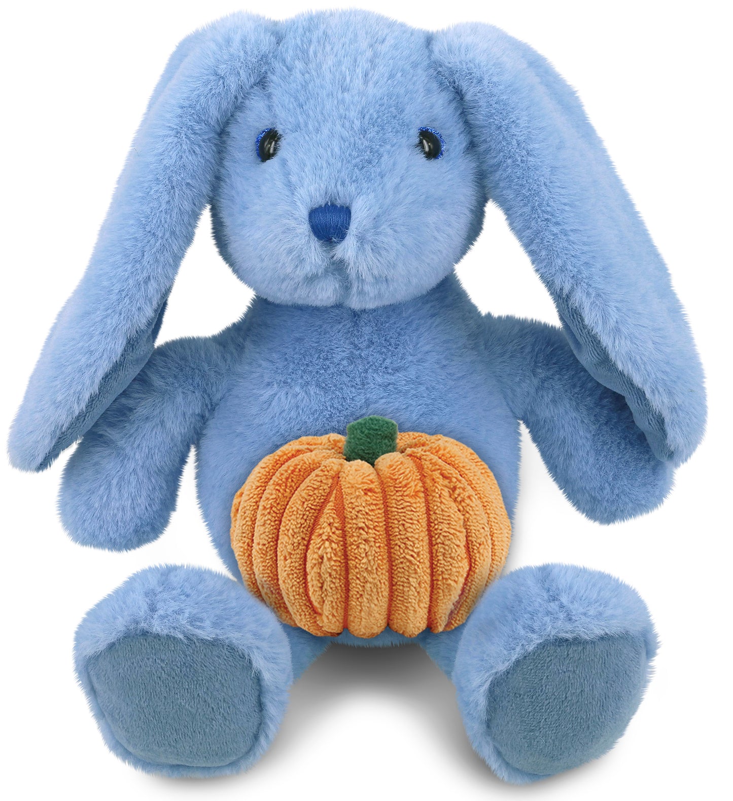 PLUSH PUMPKIN - SUPER-SOFT PLUSH - BABY BLUE RABBIT 8"