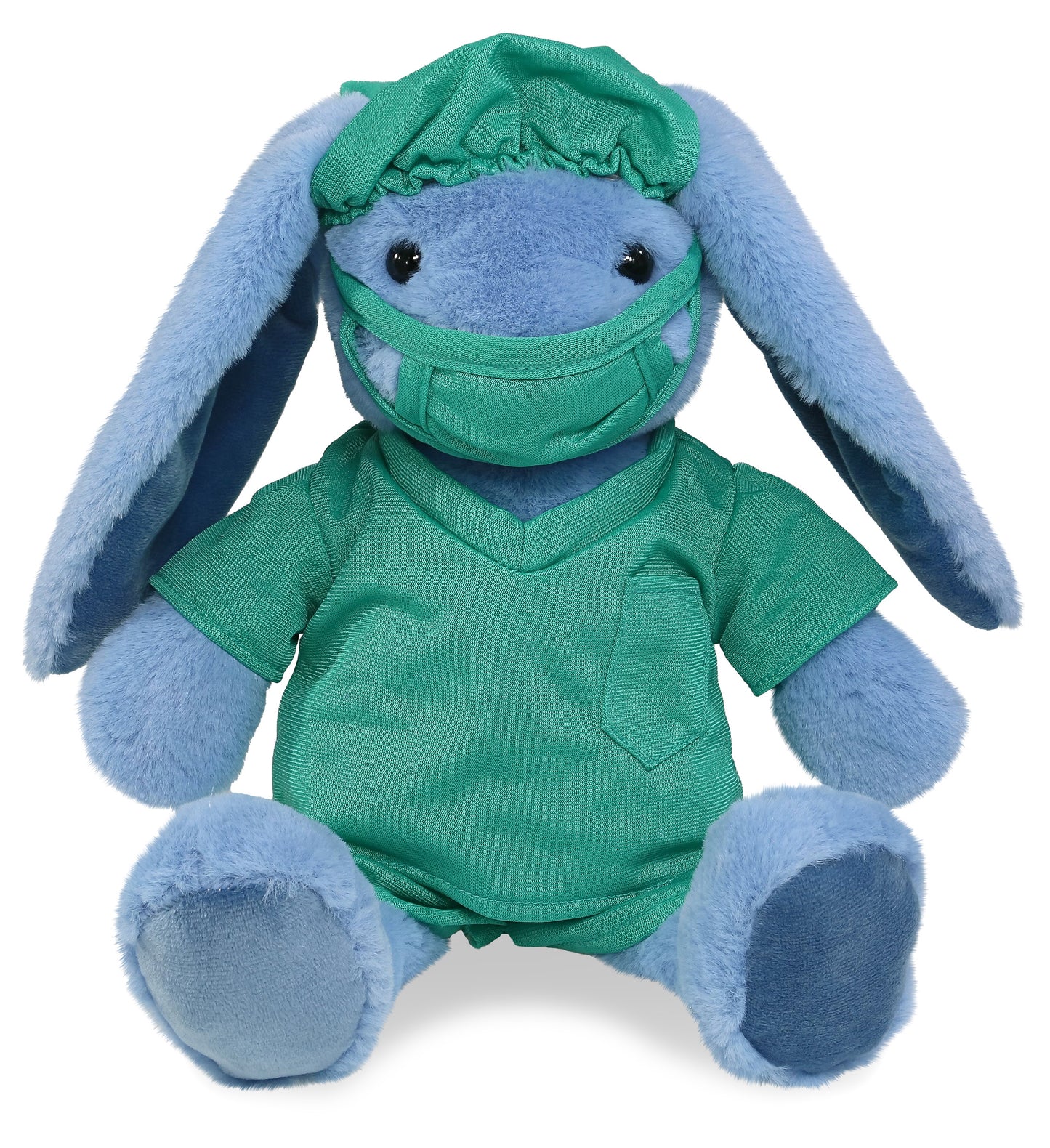 PLUSH DOCTOR - SUPER-SOFT PLUSH - BABY BLUE RABBIT 8"