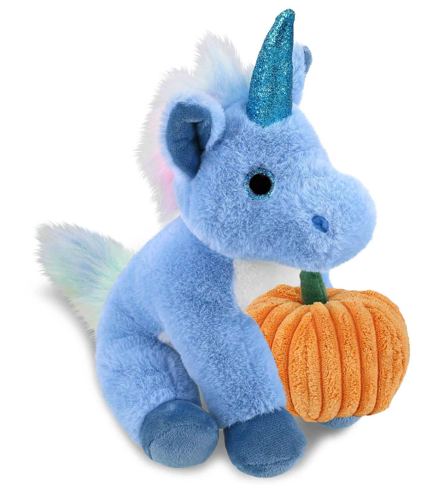 PLUSH PUMPKIN - SUPER-SOFT PLUSH - BLUE UNICORN 9"