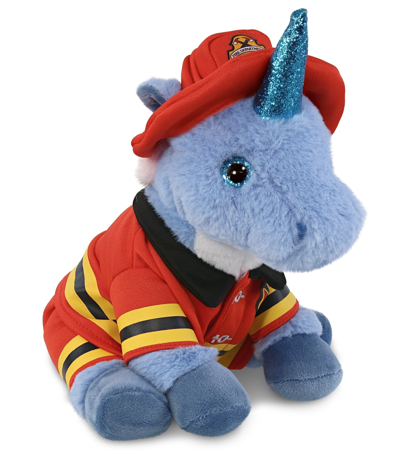 PLUSH FIREMAN - SUPER-SOFT PLUSH - BLUE UNICORN 9"