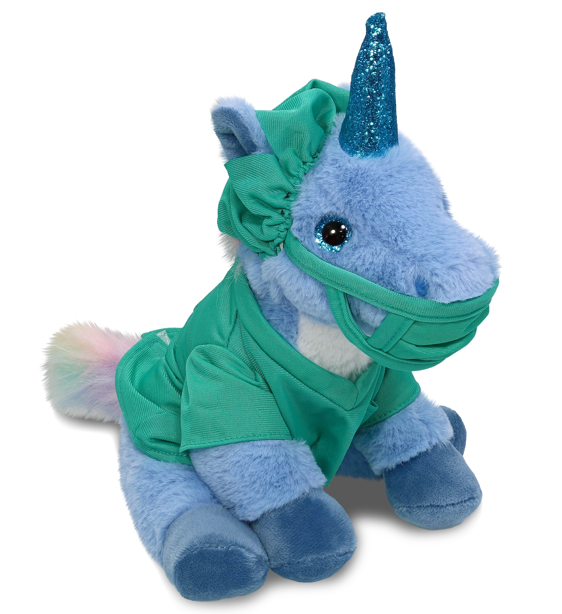 PLUSH DOCTOR - SUPER-SOFT PLUSH - BLUE UNICORN 9"
