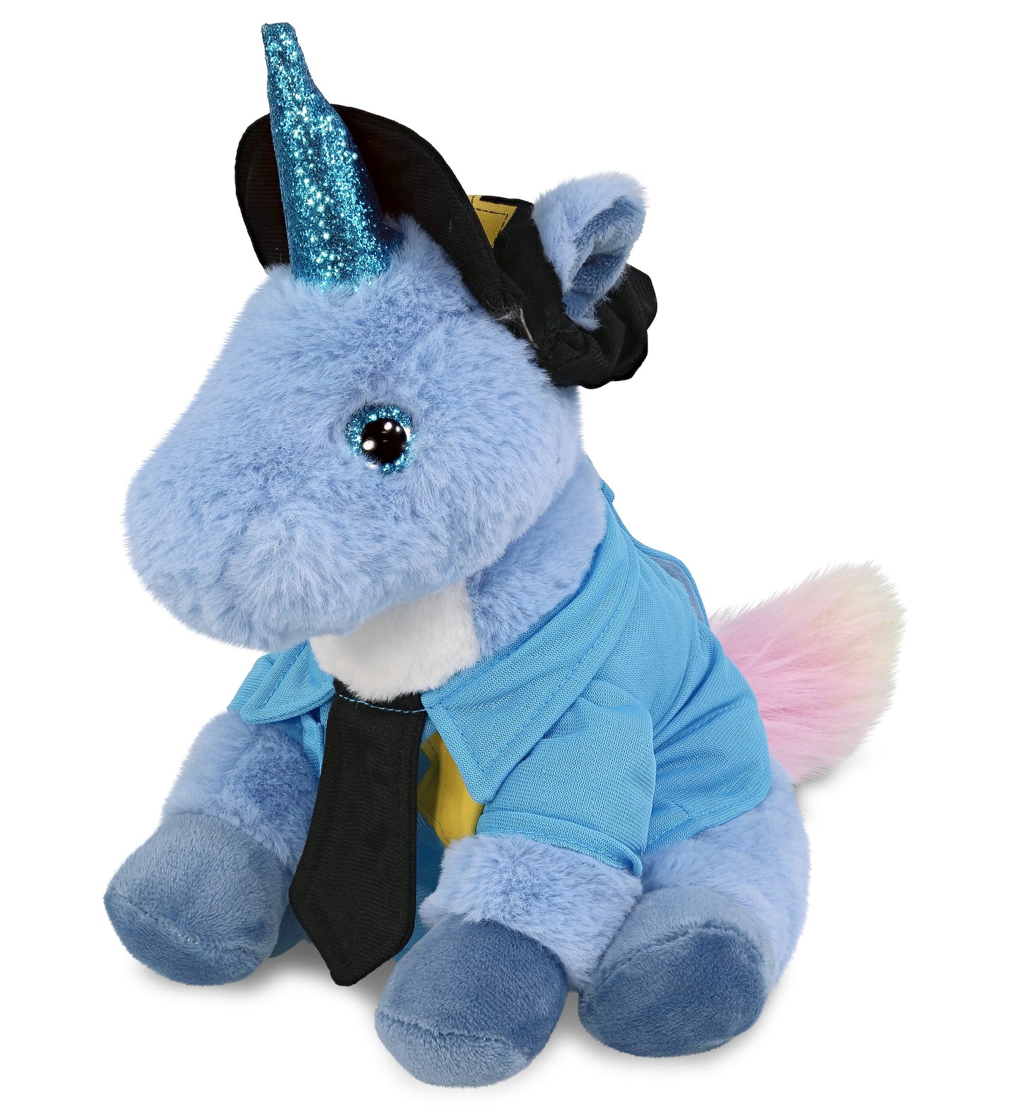 PLUSH POLICE - SUPER-SOFT PLUSH - BLUE UNICORN 9"