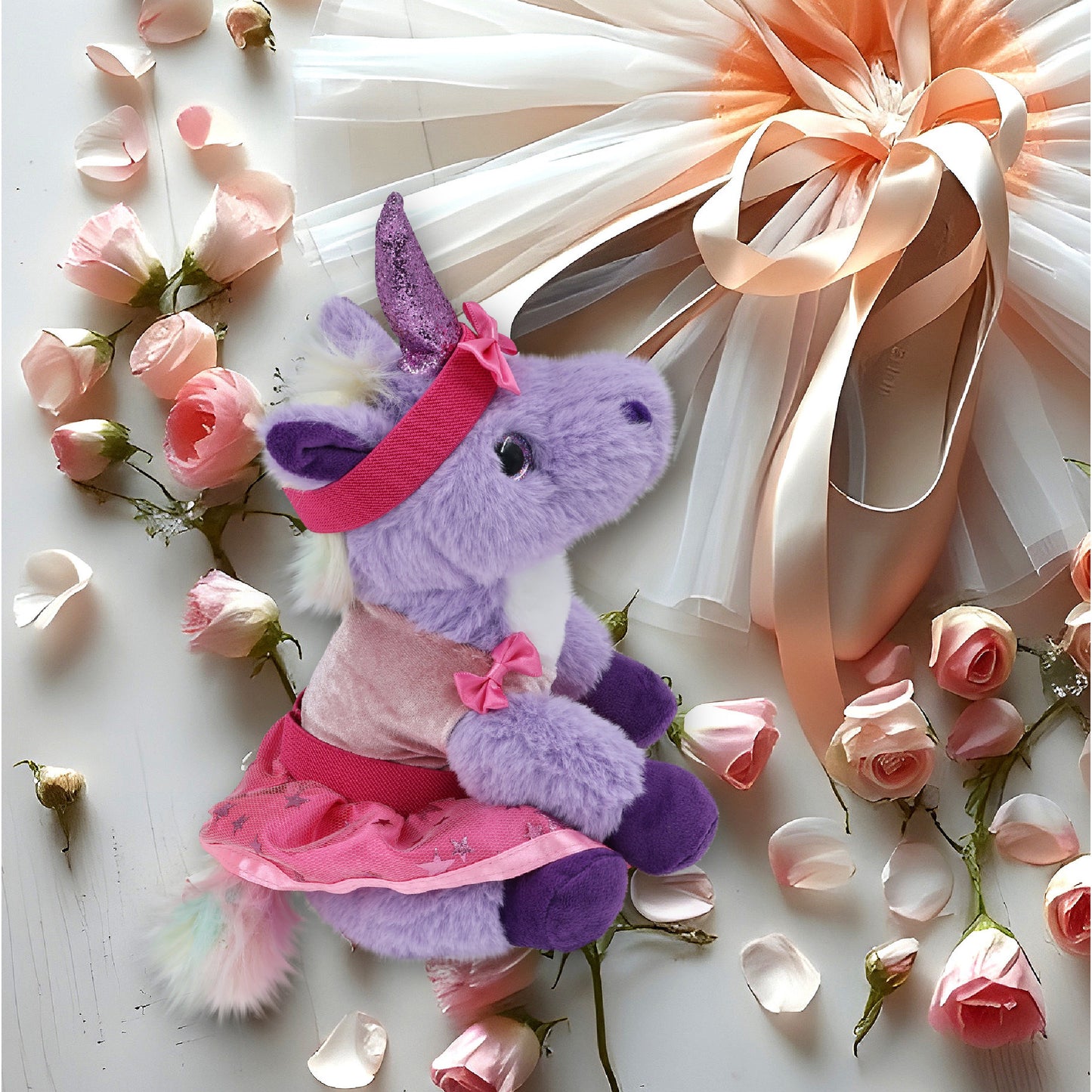 SUPER-SOFT PLUSH - PURPLE UNICORN 9" BALLERINA