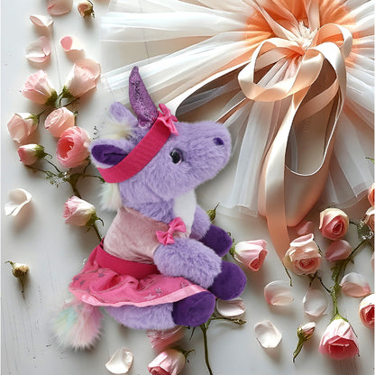 SUPER-SOFT PLUSH - PURPLE UNICORN 9" BALLERINA