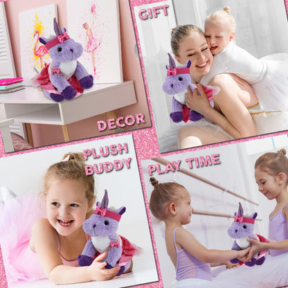 SUPER-SOFT PLUSH - PURPLE UNICORN 9" BALLERINA