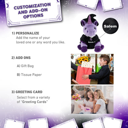 SUPER-SOFT PLUSH - PURPLE UNICORN 9" WITCH